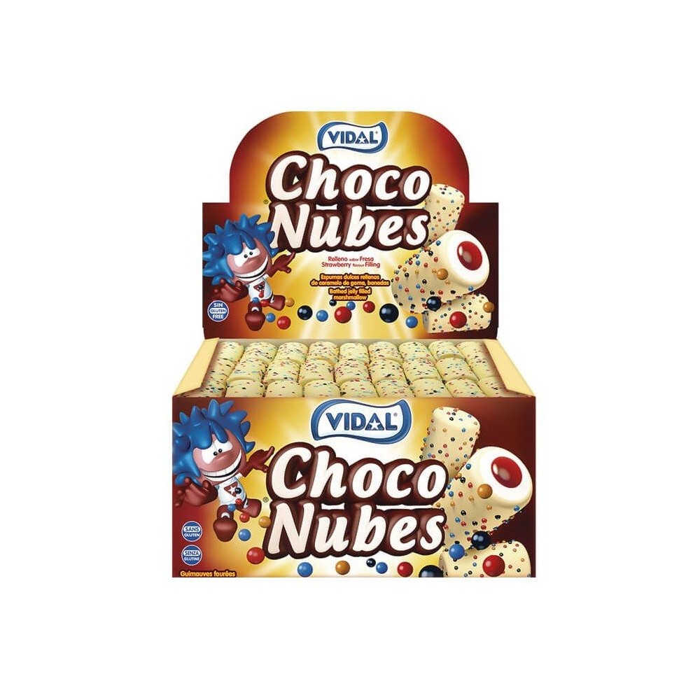 vidal choco nubes rellenas 75 unidades